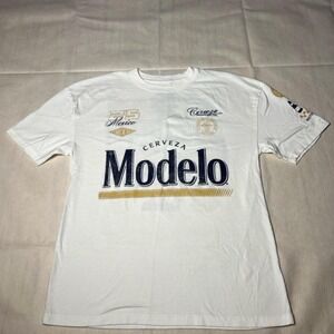 Graphic t shirt Modelo beer logo across the chest